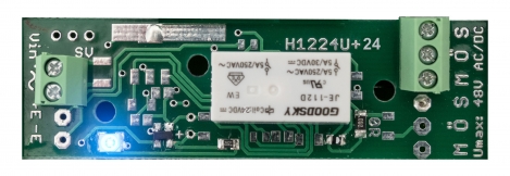 Hutschienen - Relaisplatine „H1224U+24“  für den AC/DC Betrieb